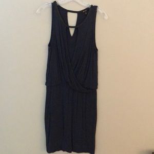 Ella moss fitted mini dress in navy blue